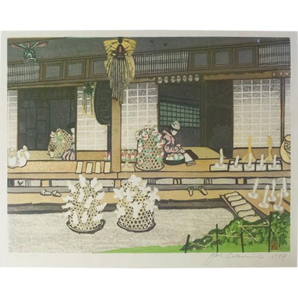 関野準一郎 木版画 「三春」 51/128 直筆サイン : アンティーク 関野準一郎 木版画 「三春」 51/128 直筆サイン : アンティーク