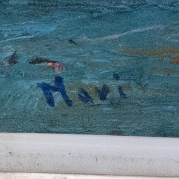 森 清治郎 「PONT MARIE(マリー橋）」 油彩 10号 絵画 : アンティーク