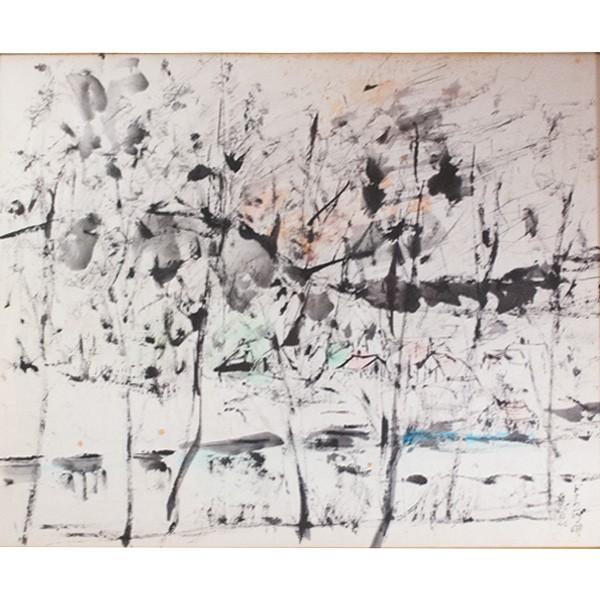 釘宮對宕 墨彩画 ドナウ河畔 : アンティーク慈光 - 通販 - Yahoo