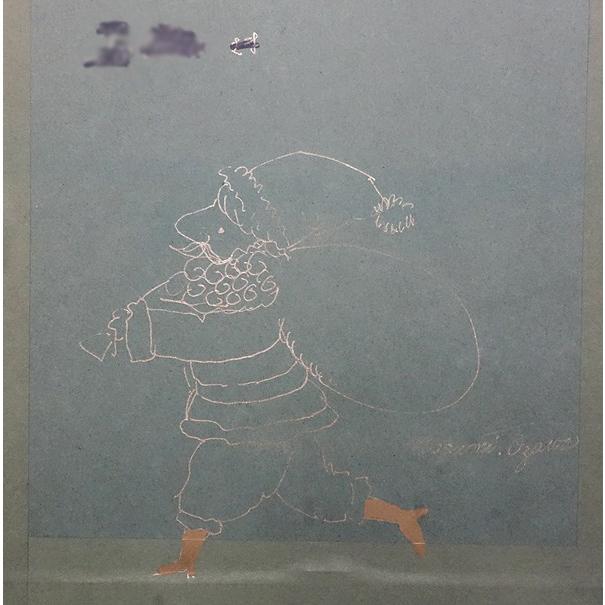 小澤摩純 「SHAVING SANTA」 銅版画 サイン入り : アンティーク 小澤摩純 「SHAVING SANTA」 銅版画 サイン入り : アンティーク