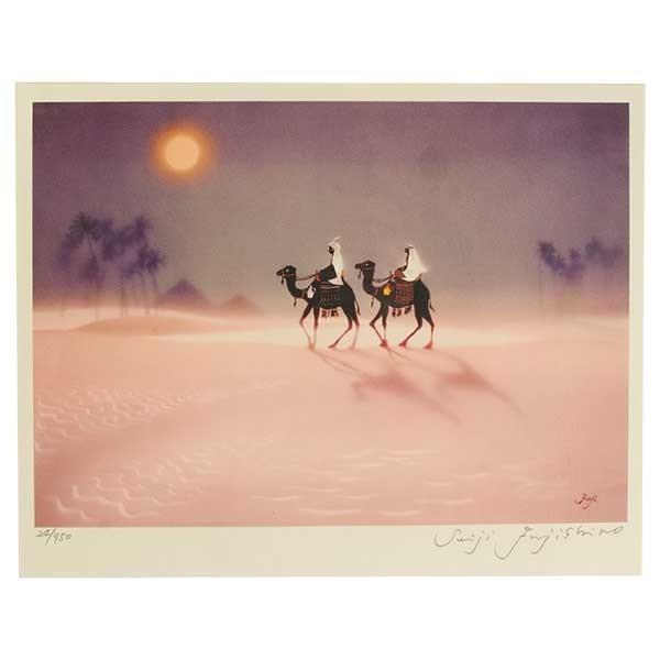 藤城清治 レフグラフ 日本の愛唱歌 9月 月の沙漠 ◇藤城清治：日本