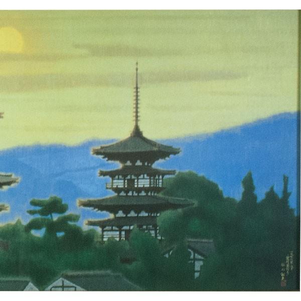 平山郁夫 「黎明薬師寺」 工芸画岩絵具方式 : アンティーク慈光 - 通販