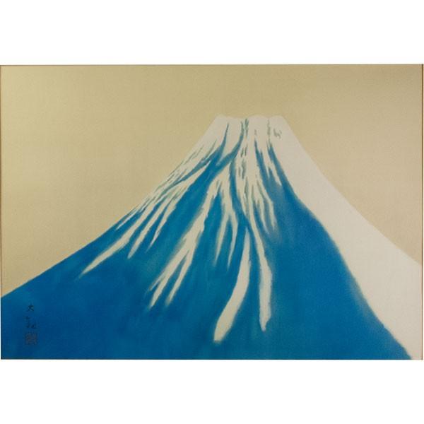 美品 掛け軸 大幅！ 横山大観筆「山十題の内 山の秋」富士山 縁起物 横山大観 掛け軸 蓬莱山 【掛軸】【一間床】【丈の短い掛軸