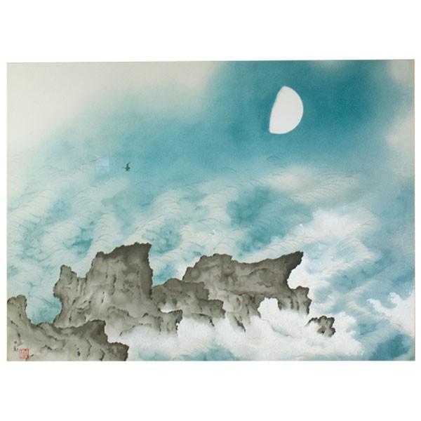 横山大観 「潮海四題・夏」 工芸画 : アンティーク慈光 - 通販 - Yahoo
