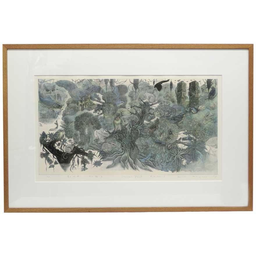 小林敬生 木口木版画 「星の時間ーそして朝」 1/20部 p-108 小林敬生 木口木版画 「星の時間ーそして朝」 1/20部 p-108