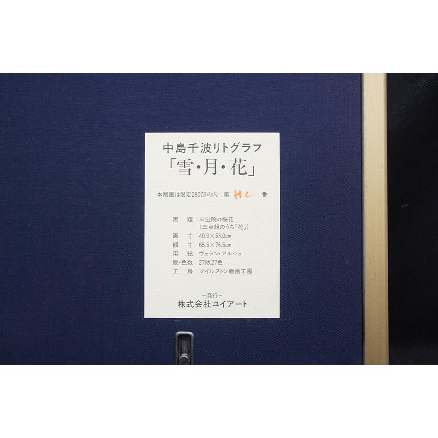 中島千波 【三宝院の桜花「雪月花」より「花」】 HC 限定280部