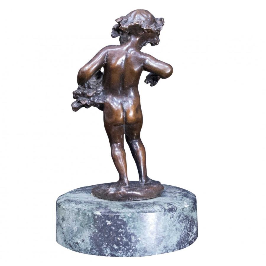 PERDUE 「ぶどうを持つ少年」 ブロンズ像 : アンティーク慈光 - 通販