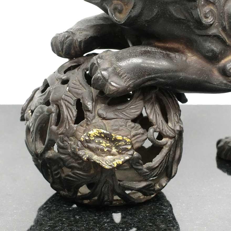 秀山造 玉獅子 高岡銅器 台座付き : アンティーク慈光 - 通販 - Yahoo