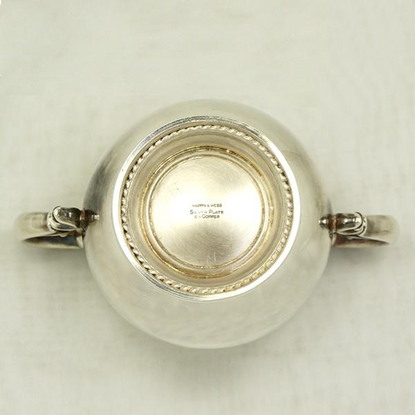 【美品】マッピン＆ウェッブ　シルバープレートonコッパー　コンポティエ Mappin & Webb (マッピン＆ウェッブ) シルバープレート ティーポット