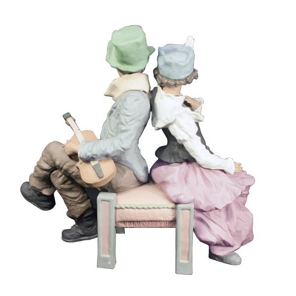 LLADRO リヤドロ 椅子に座る男と女像 SAN ISIDRO : アンティーク