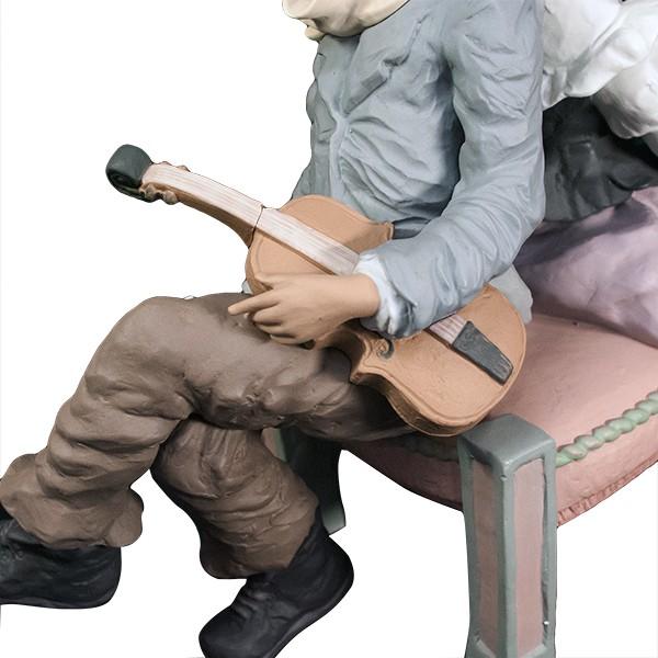 LLADRO リヤドロ 椅子に座る男と女像 SAN ISIDRO : アンティーク