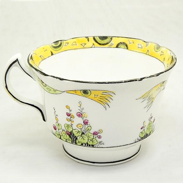 アンティークカップトリオ オールドノリタケ 漆黒の食器 ブラック金盛 トリオ カップ＆ソーサー F7