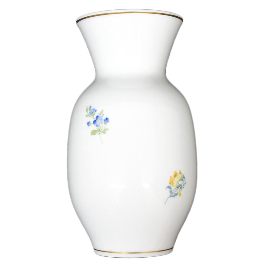 マイセン Meissen 広口花瓶 フラワーベース 五つ花 (裏に小花柄二つ