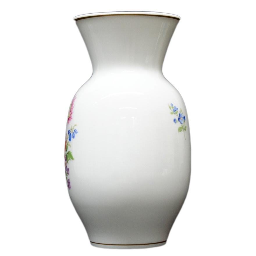 マイセン Meissen 広口花瓶 フラワーベース 五つ花 (裏に小花柄二つ