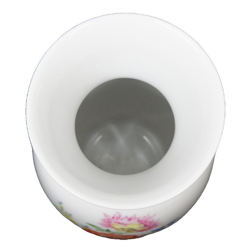 マイセン Meissen 広口花瓶 フラワーベース 五つ花 (裏に小花柄二つ
