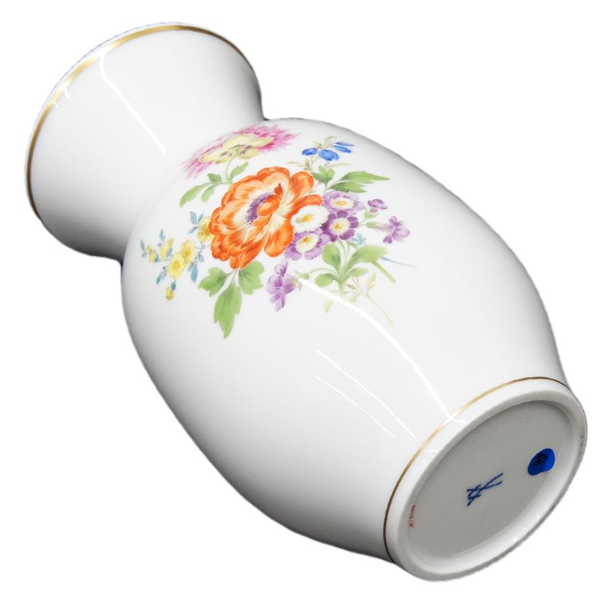 マイセン Meissen 広口花瓶 フラワーベース 五つ花 (裏に小花柄二つ