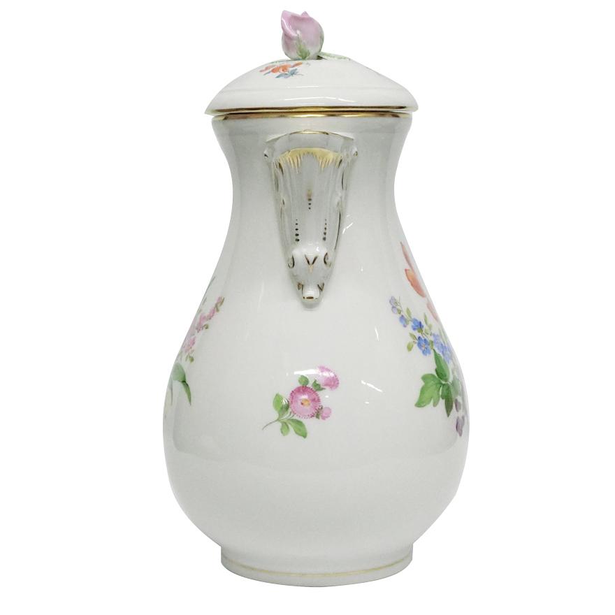 マイセン Meissen 花柄 ベーシックフラワー 大きいコーヒーポット 高さ