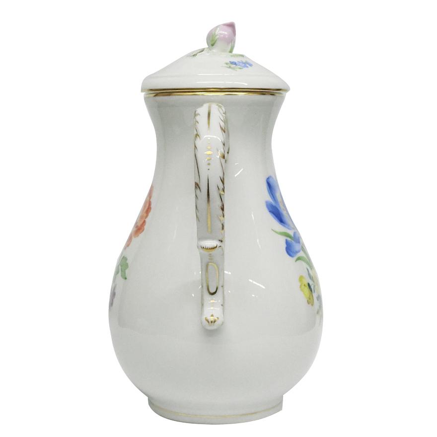 マイセン Meissen 花柄 ベーシックフラワー 大きいコーヒーポット 高さ