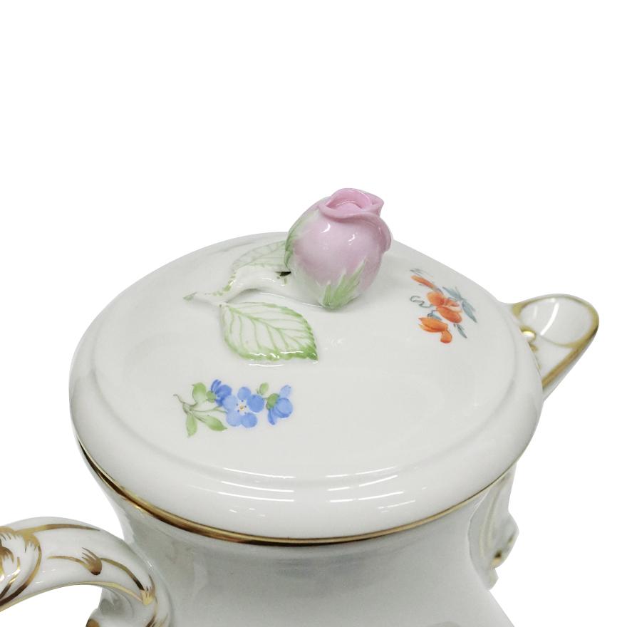 マイセン Meissen 花柄 ベーシックフラワー 大きいコーヒーポット 高さ