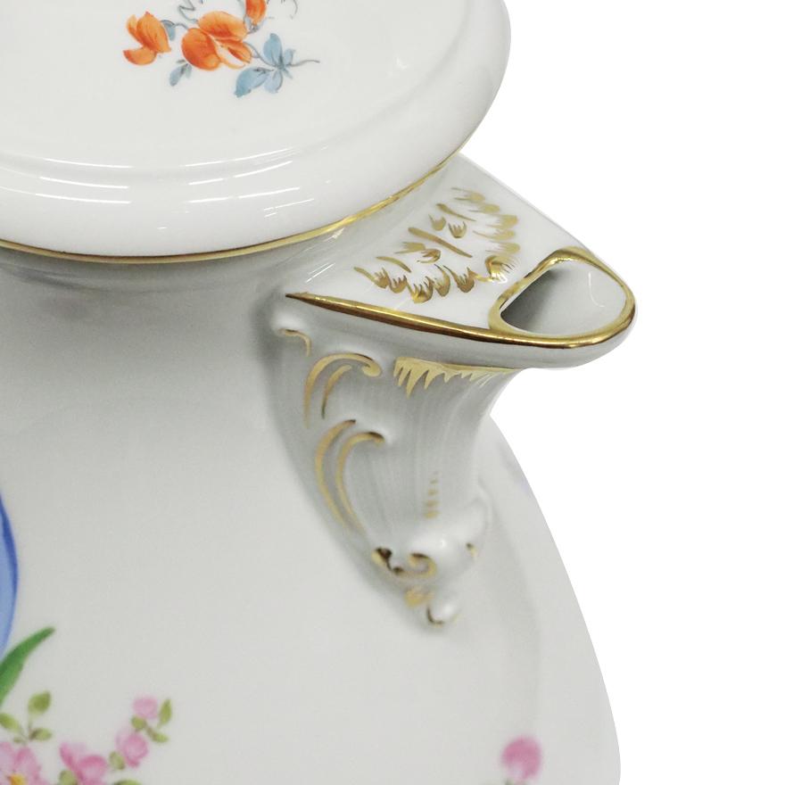 マイセン Meissen 花柄 ベーシックフラワー 大きいコーヒーポット 高さ
