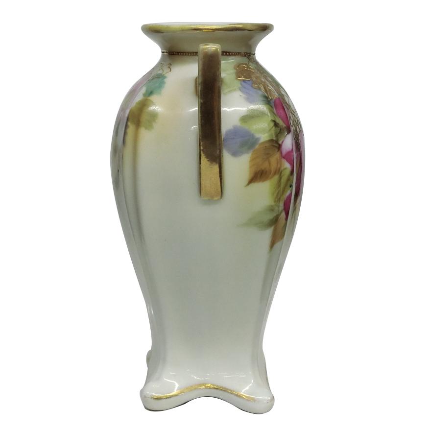 オールドノリタケ Noritake 「葡萄とバラ文一輪挿し」 花瓶 花器 t-146