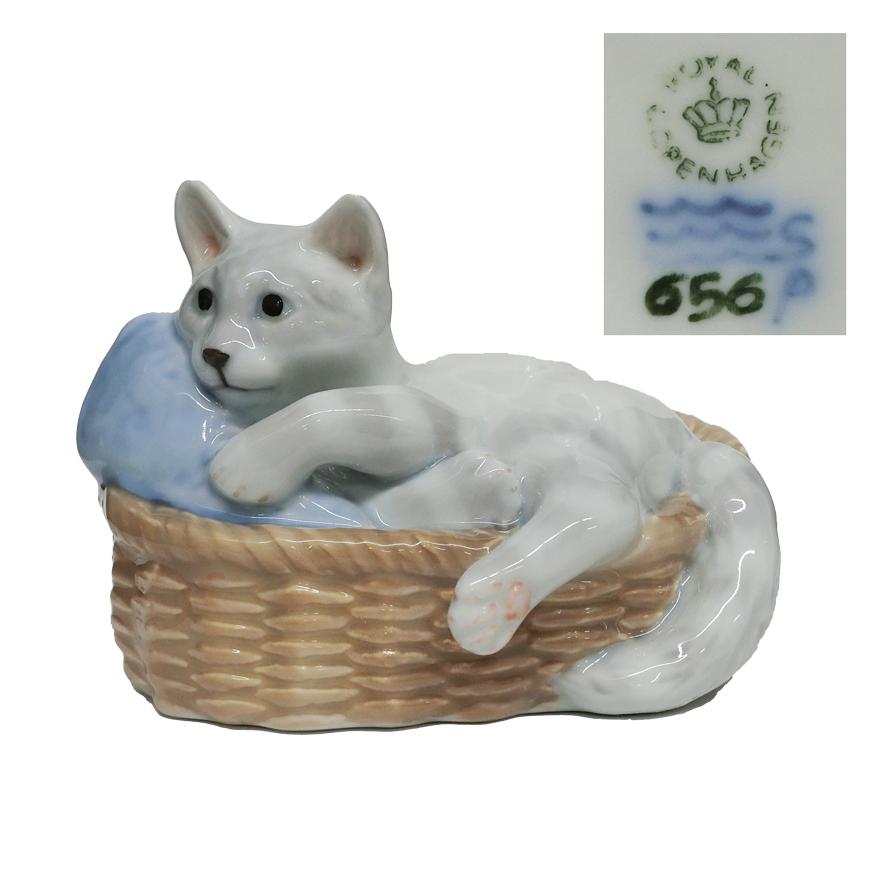 ロイヤルコペンハーゲン Royal Copenhagen フィギュリン 猫 t-153