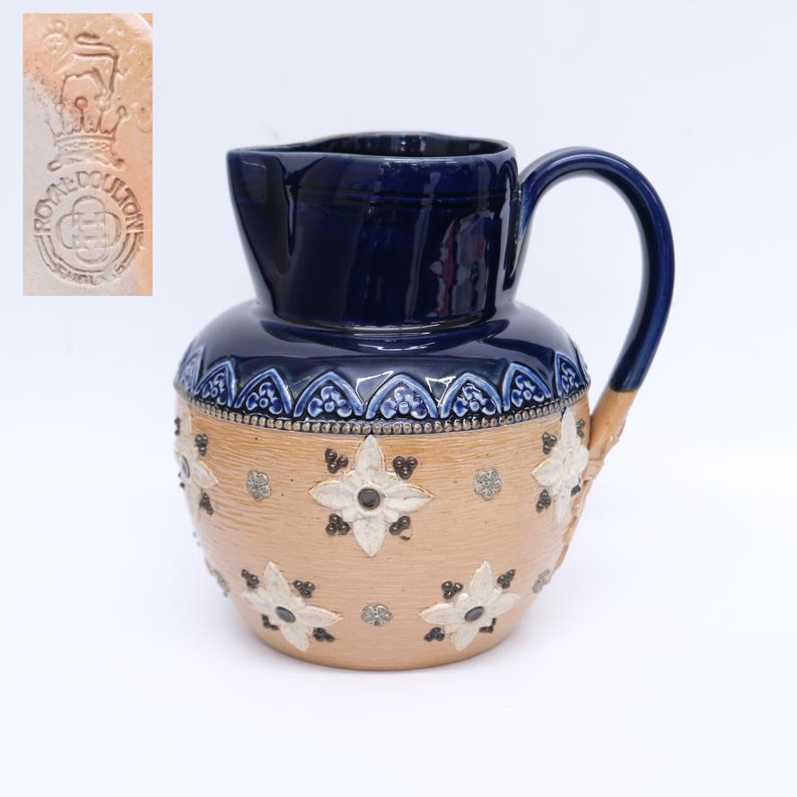 Royal Doulton ロイヤルドルトン ランベス窯 蓋付ピッチャー t-186