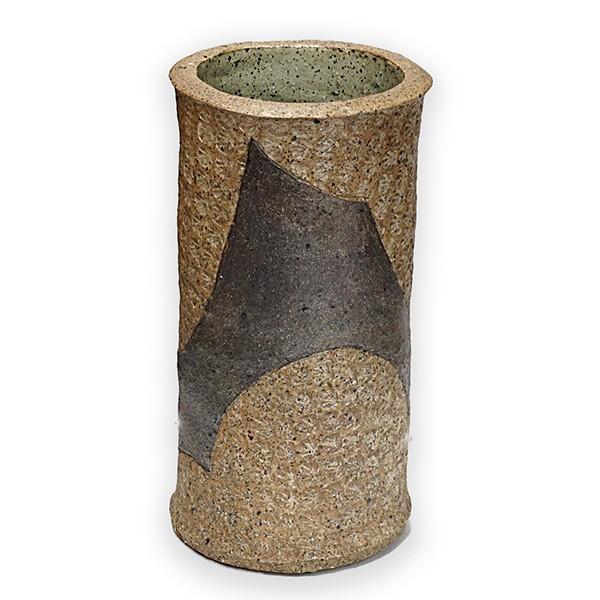 益子焼 1尺器 菓子器 花模様　民藝品　工芸品 益子焼 大宮司道子作 花器 : アンティーク慈光 - 通販 - Yahoo