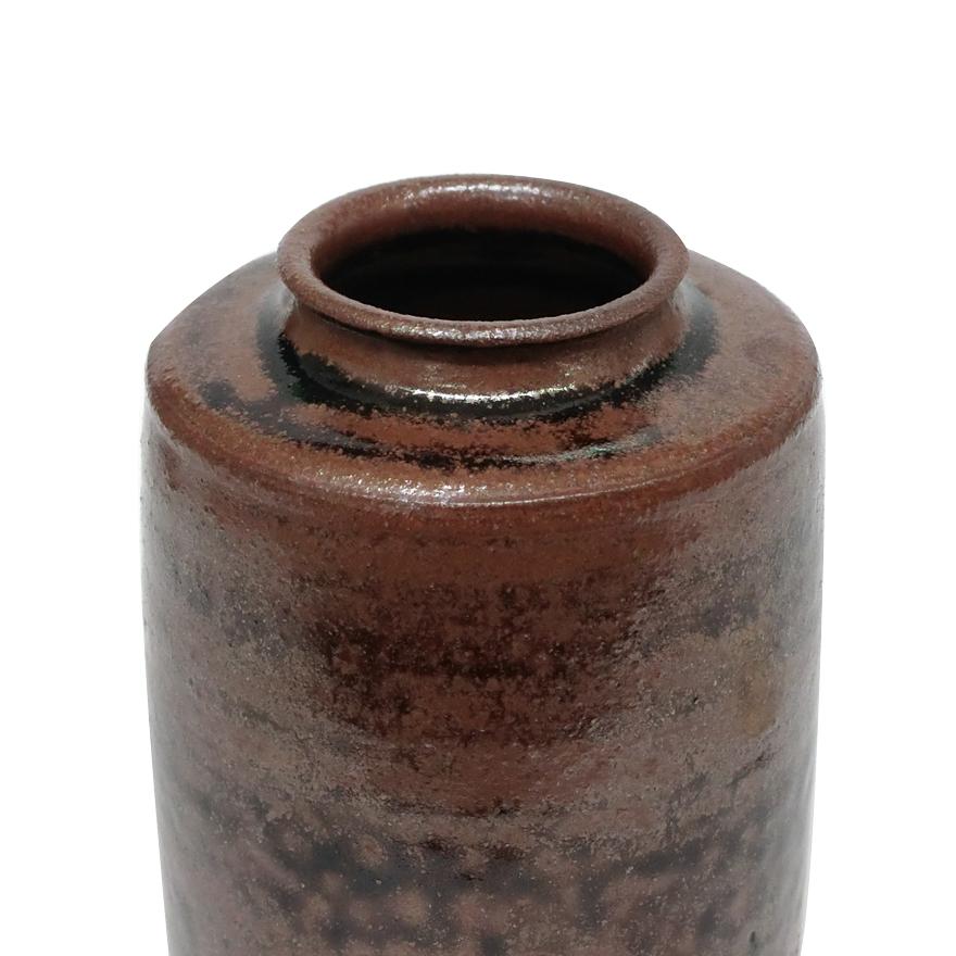 川本了生 山月窯 瀬戸 肩衝 茶入 仕覆 茶道具 共箱 y-264