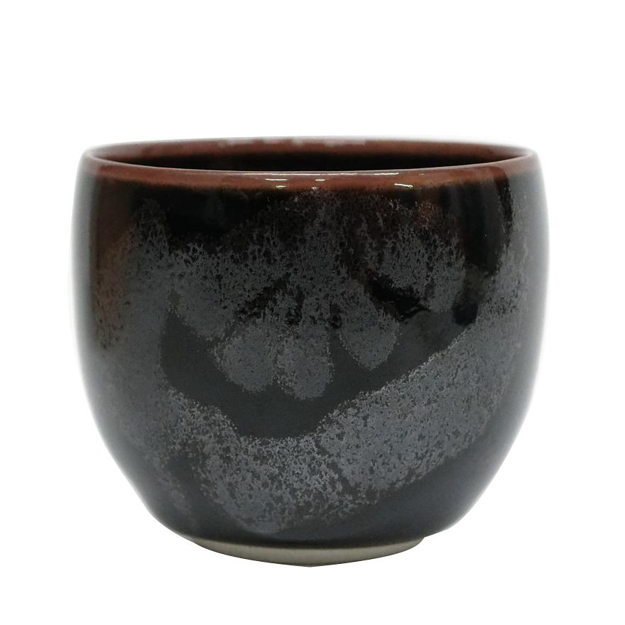 青木龍山 天目ぐい呑 酒器 共箱 文化勲章 y-299 : アンティーク慈光