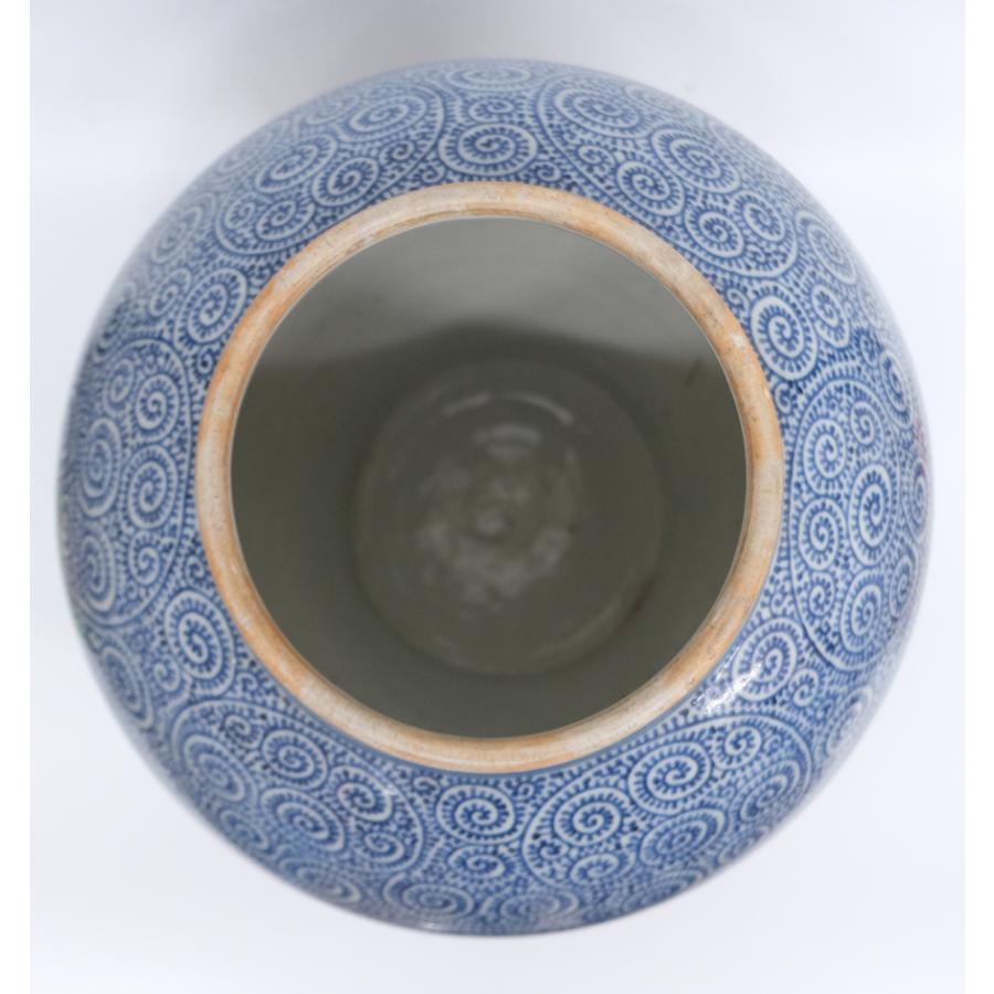 古伊万里 染付蛸唐草文沈香壺 高30cm 江戸中期 y-401 : アンティーク