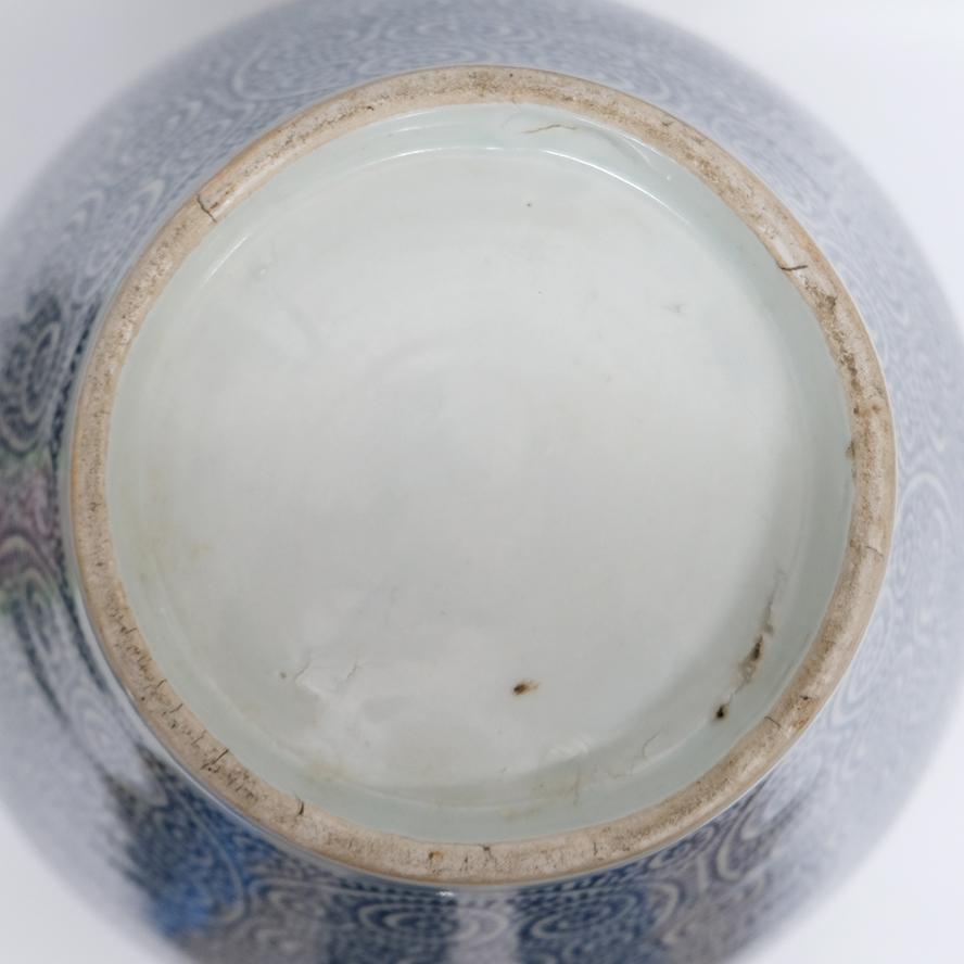 古伊万里 染付蛸唐草文沈香壺 高30cm 江戸中期 y-401 : アンティーク