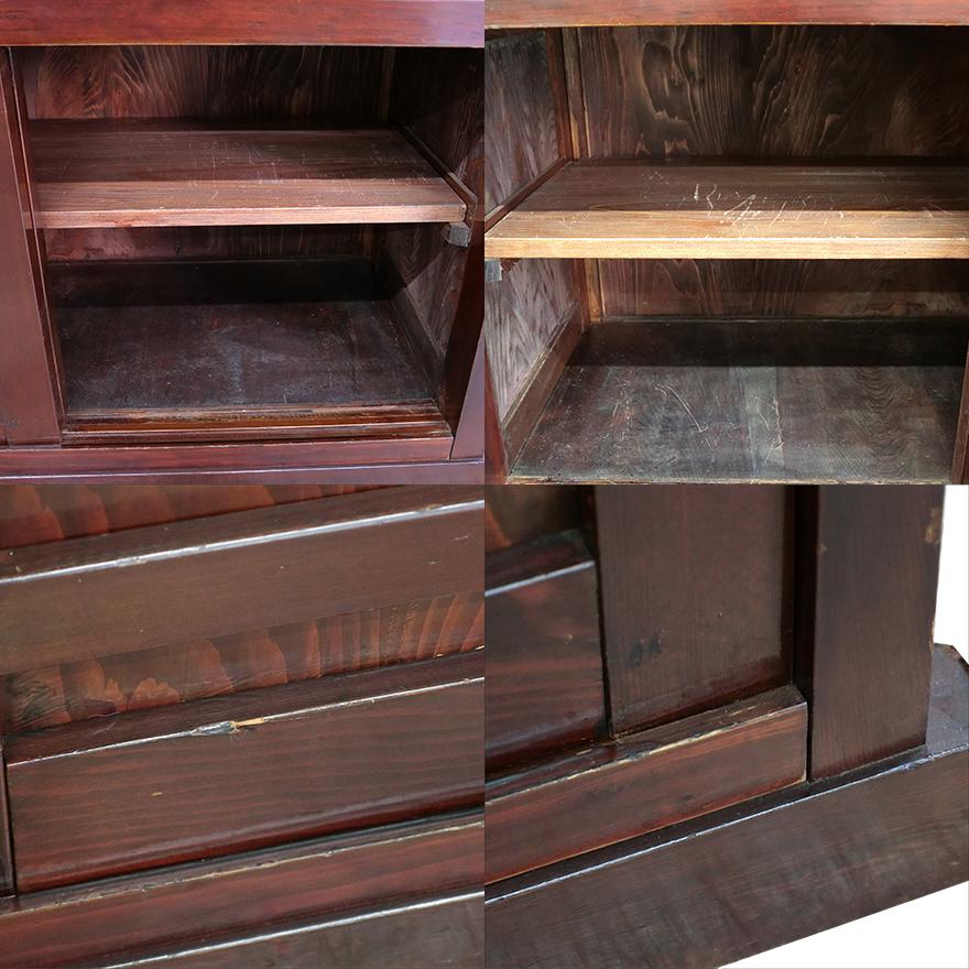 水屋箪笥　近江面取格子 　欅材　z-055 |  | 08