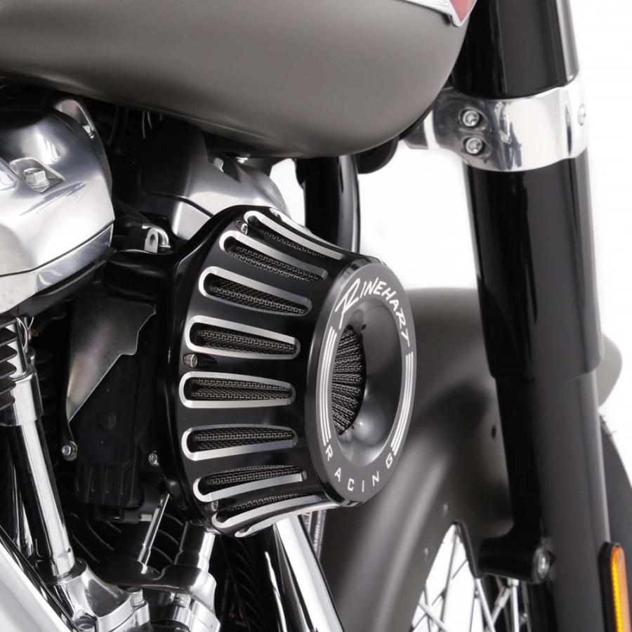 ラインハート MOTO SERIES INVERTED AIR CLEANER エアクリーナー 88up スポーツスター ブラック 910