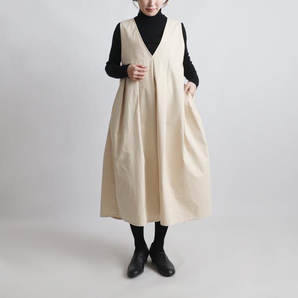 新作 118cm Vネック 贅沢タック ロング ワンピース ベビー