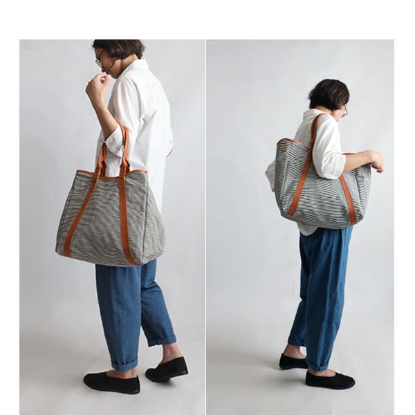 新作 ヒッコリーDENIMデニム 3way トート バッグ 革レザー 旅行