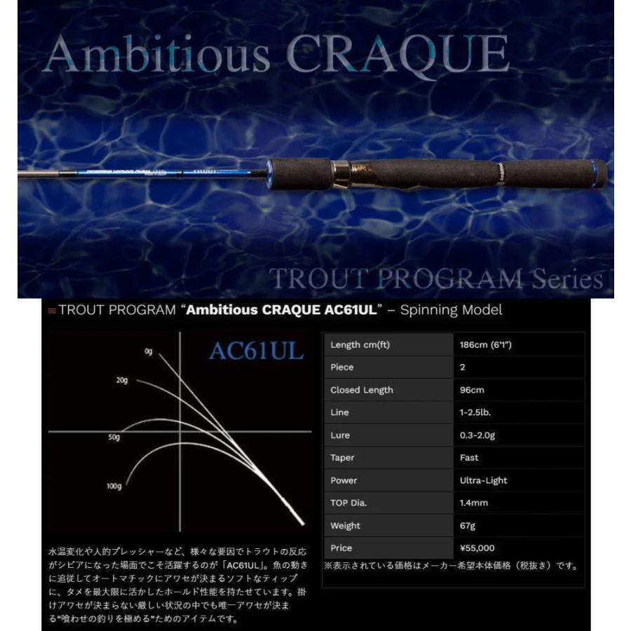 ノリーズ トラウトプログラム アンビシャスクラッキ AC61UL