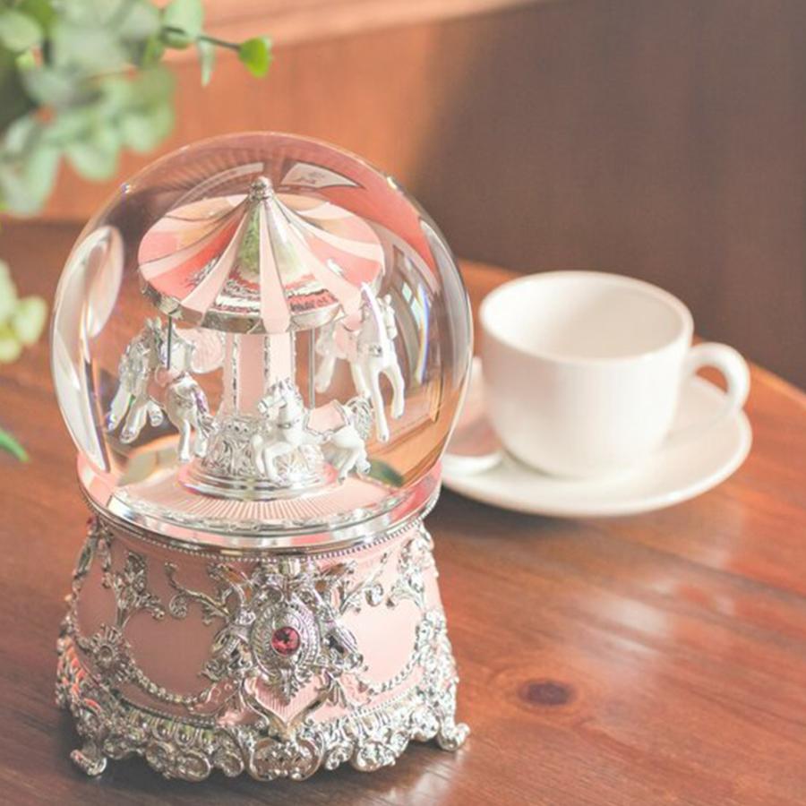 訳あり品】高級 スノードーム メリーゴーランド プレゼント【安心保証