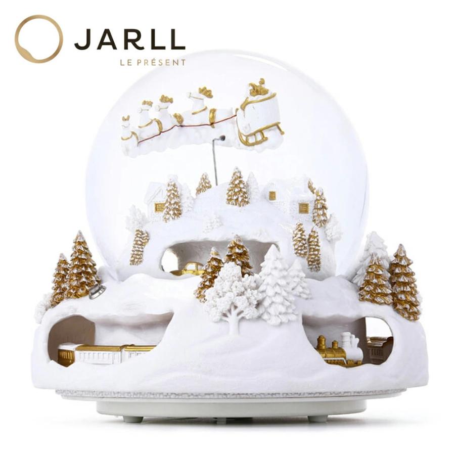 【JARLL】森の灯り スノードーム／ホワイトクリスマス 高級 スノードーム 森の守護者 熊 クリスマス プレゼント【安心保証