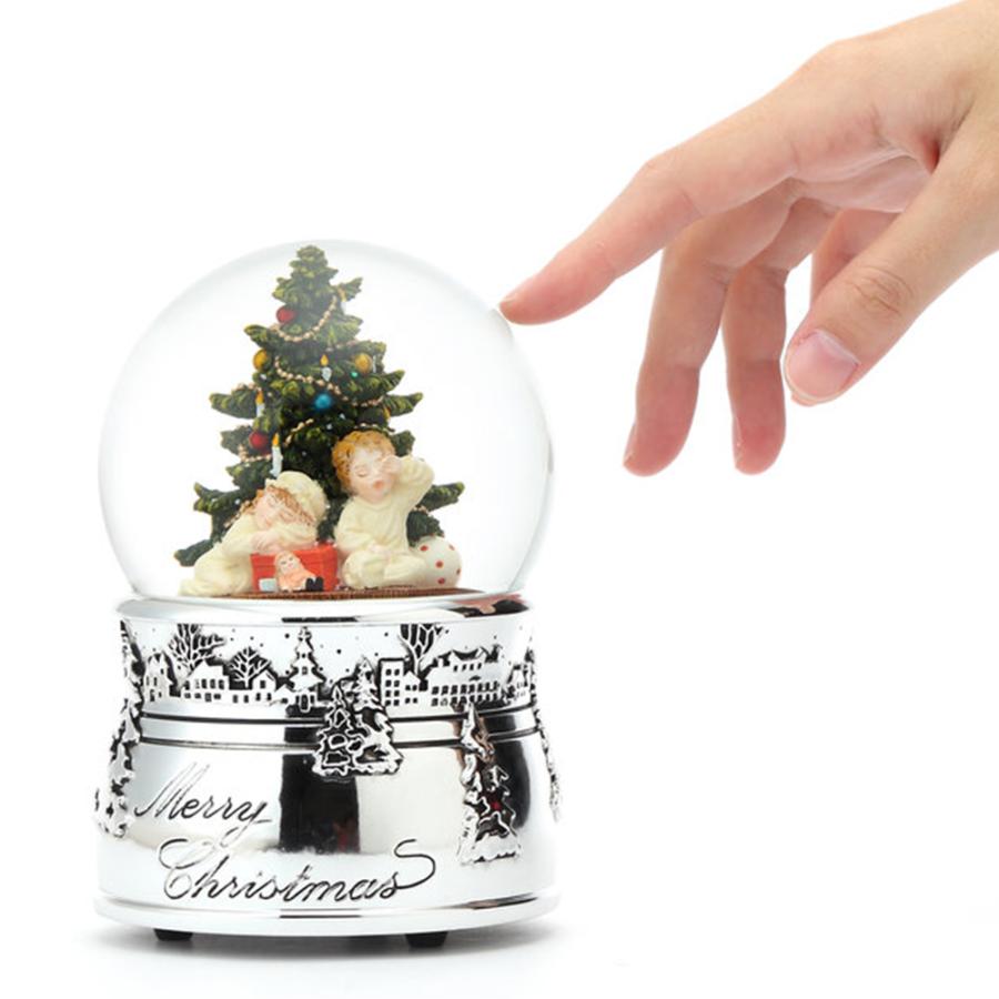 JARLL】スノードーム 子供たちとクリスマスツリー 高級 オルゴール