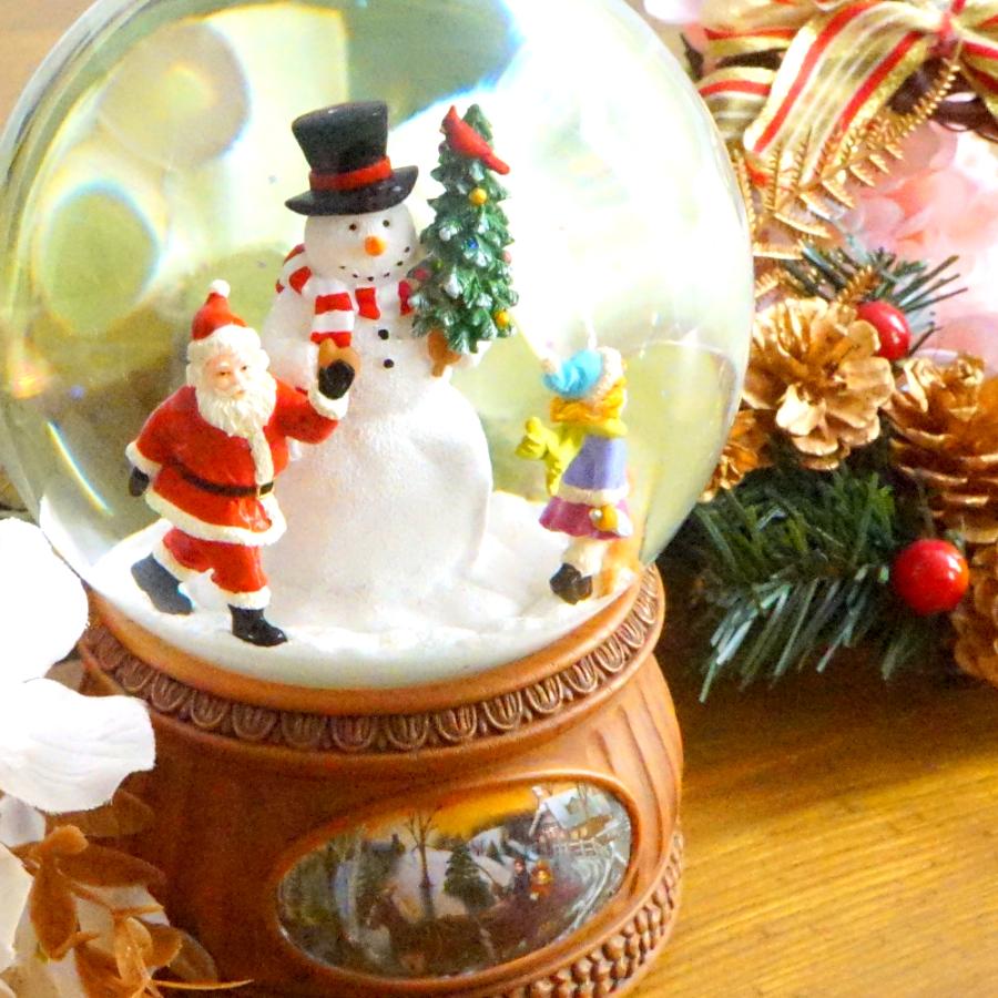 クリスマス オルゴール 置物 置物 オブジェ スノードーム オルゴール