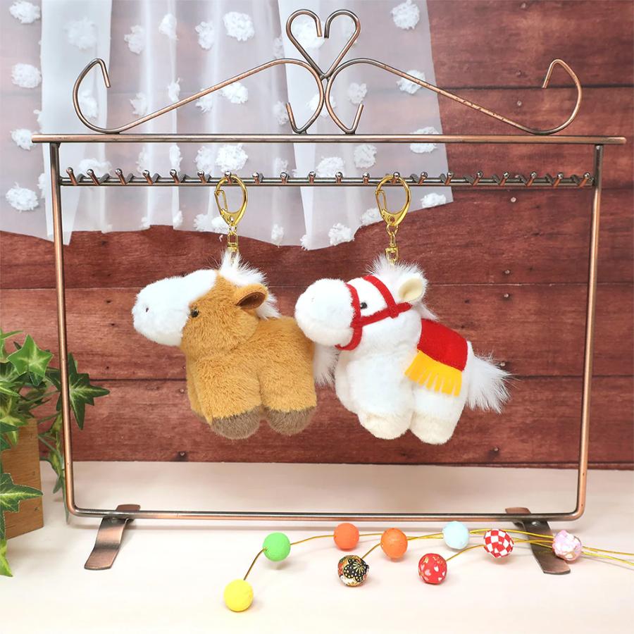 干支ぽちゃシリーズ うまのこ キーチェーン（ちゃいろ）（白）｜2026年