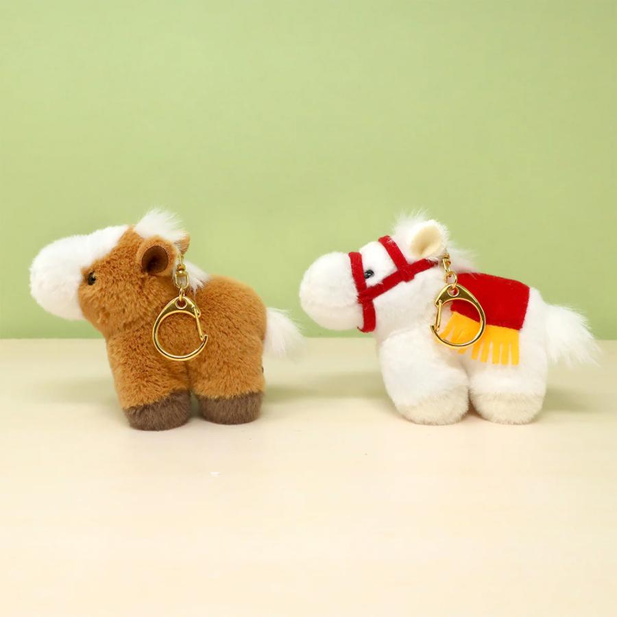 干支ぽちゃシリーズ うまのこ キーチェーン（ちゃいろ）（白）｜2026年