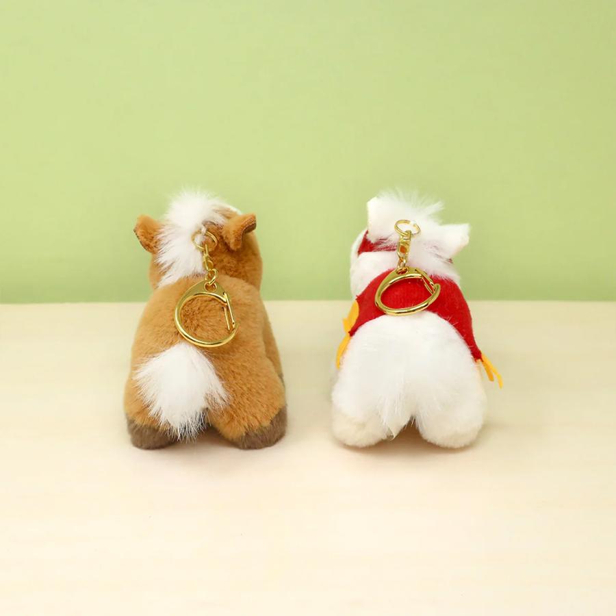 干支ぽちゃシリーズ うまのこ キーチェーン（ちゃいろ）（白）｜2026年