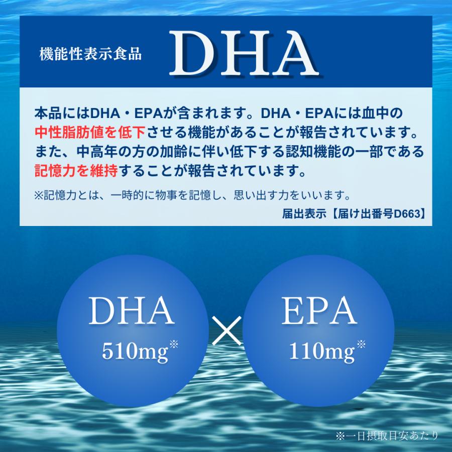 DHC DHA 60日分 240粒 機能性表示食品 サプリメント 健康食品 3袋セット｜anyeeds｜03