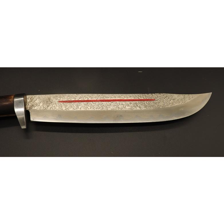 剣鉈11 積層鋼 8寸 240mm 両刃 ダマスカス ニッケル貼り合わせ