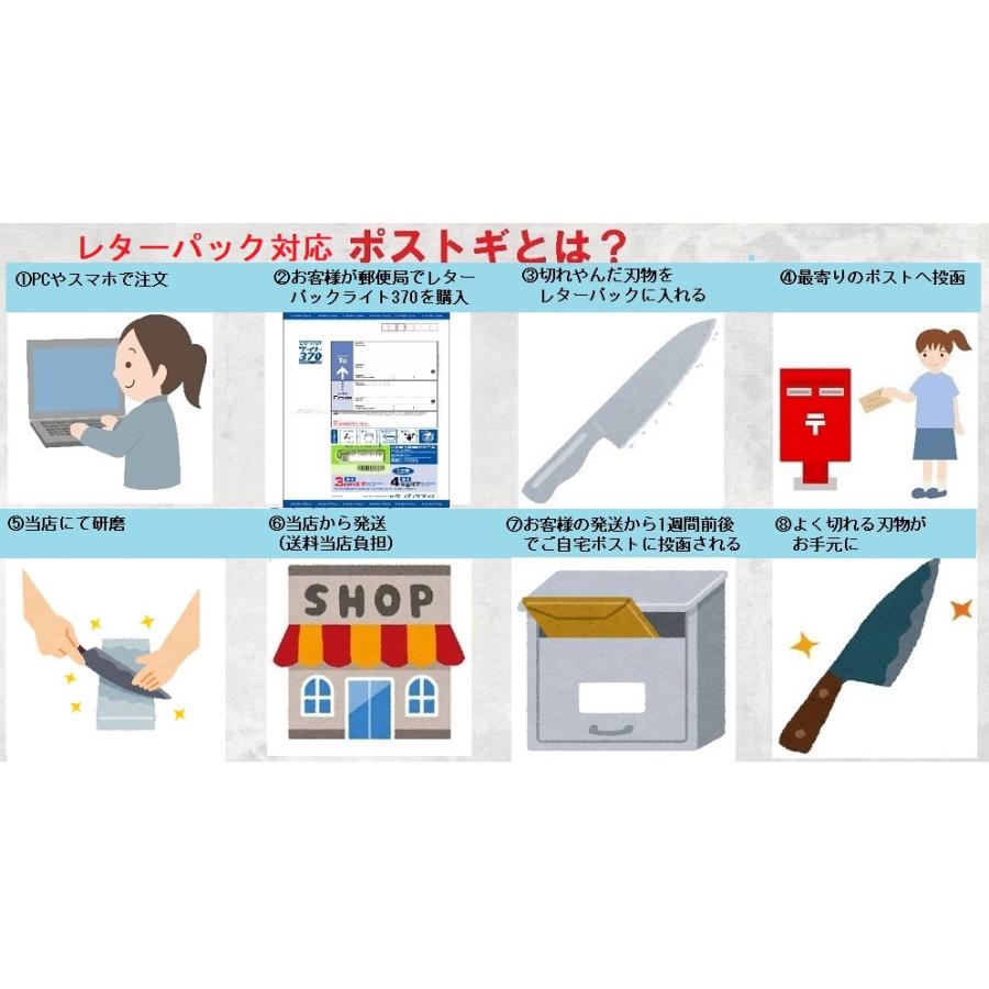 ポストギ1LTP 刃物研ぎ 包丁研ぎ屋 包丁研ぎ ハサミ研ぎ 鋏研ぎ 1丁 