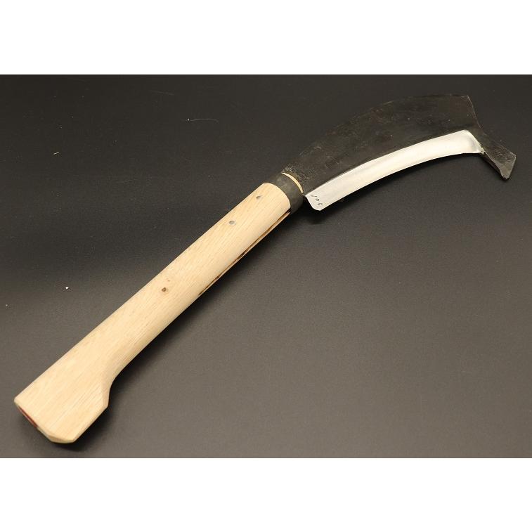 蔵出し　越前ナタ トビ鉈1 片刃 鳶鉈 越前鉈 100匁 総重量：約500g : 山林刃物・打ち
