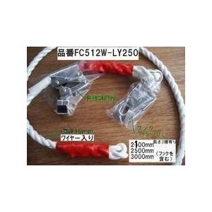 藤井電工 「WP-FC-512-W-LY250」ランヤード 柱上安全帯ロープ 藤井電工 「WP-FC-512-W-LY250」ランヤード 柱上安全帯ロープ