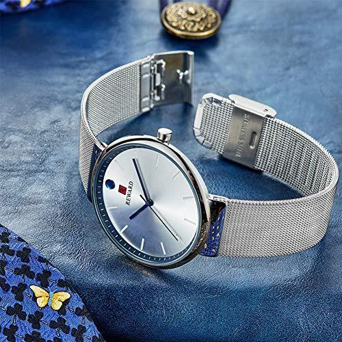 完売 Rewardメンズ腕時計 ビジネス時計 3aｔｍ防水 シンプル 紳士用腕時計 超薄型 ミランメッシュバンド 日本制ムーブメントラグジュアリー おしゃれ 超目玉 Turningheadskennel Com